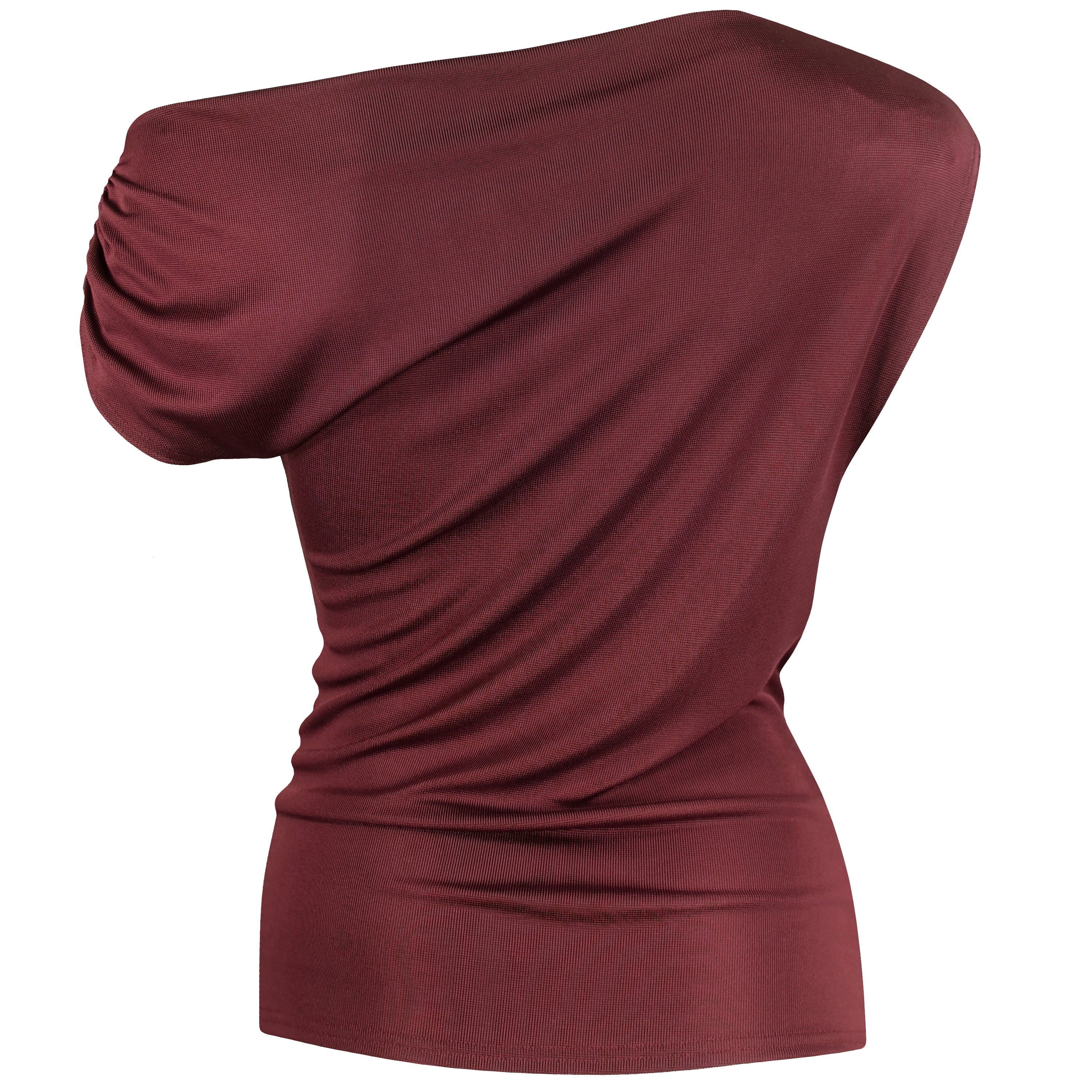 It Ain't Over Claret Drop Shoulder Top By Me & Thee