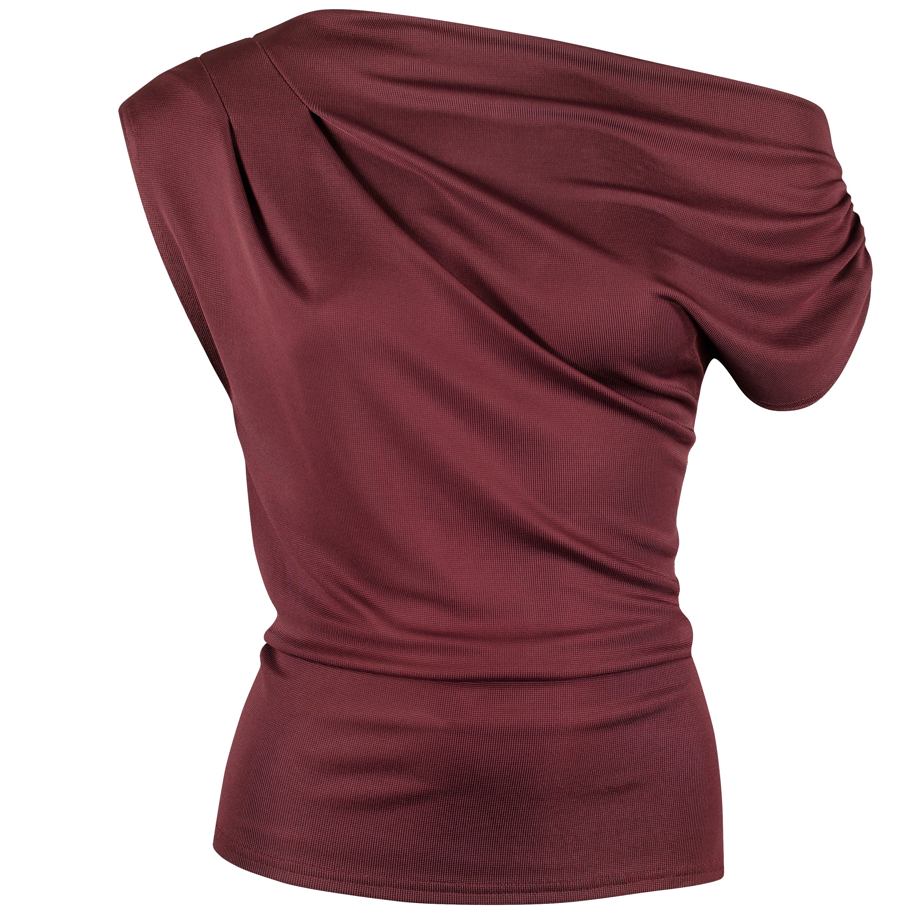 It Ain't Over Claret Drop Shoulder Top By Me & Thee