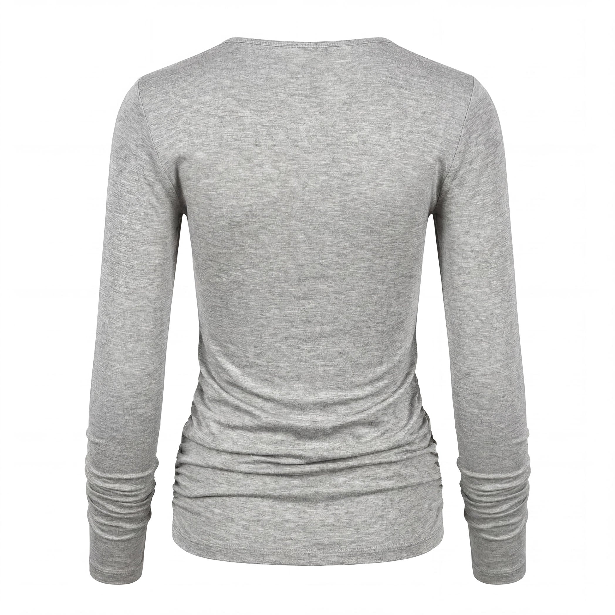 ANAPAI Bamboo Sleeved Top In Marl Grey