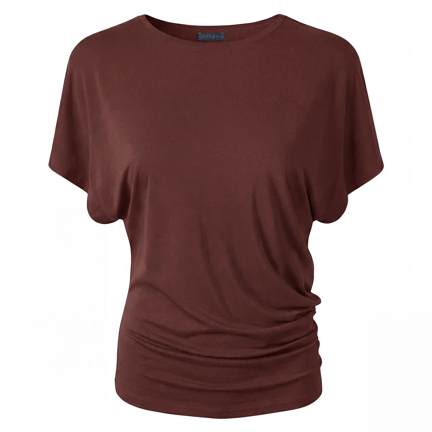 WANAKA Bamboo Aysmmetric T-Shirt In Copper