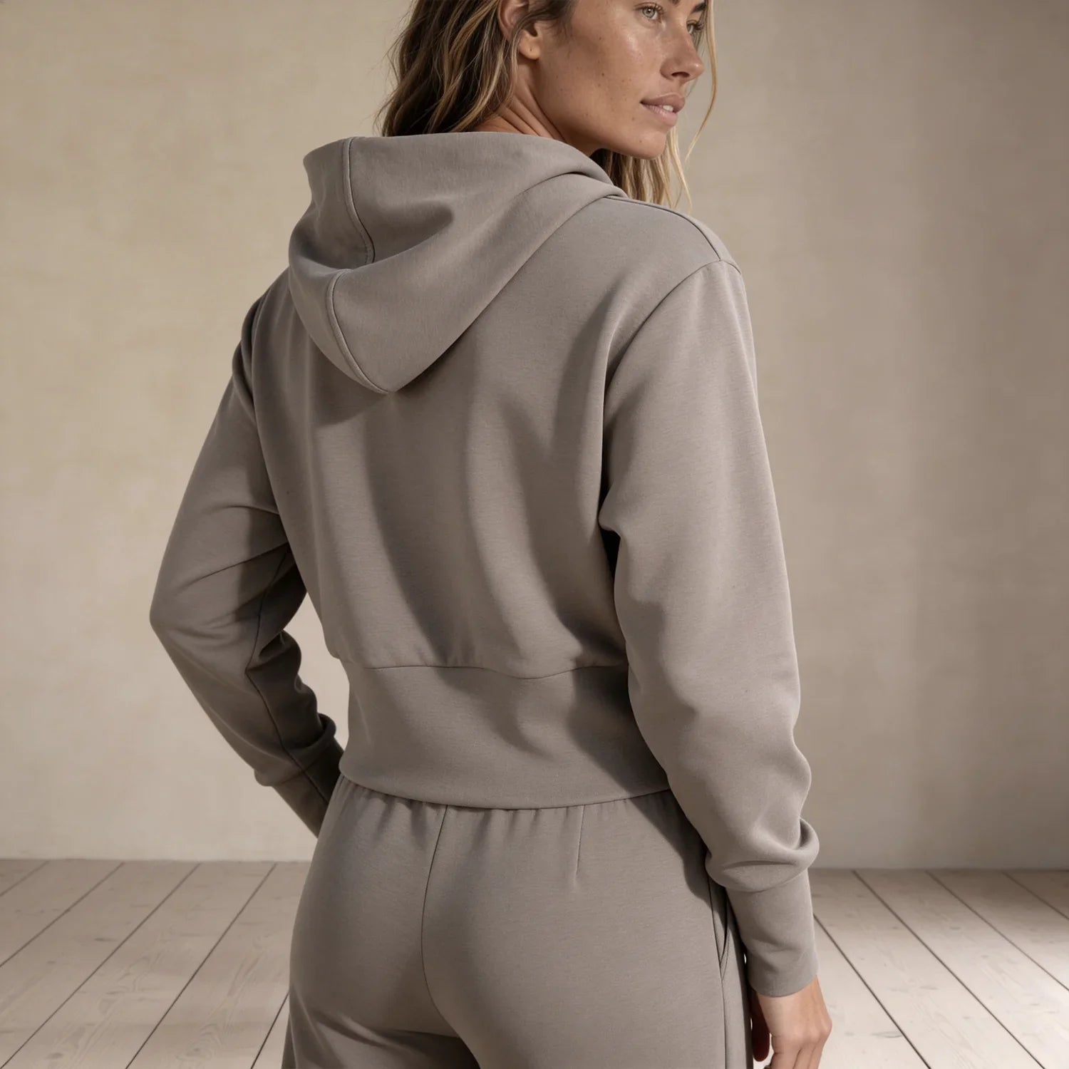 PIRAN Sustainable Scuba Hoodie In Mink