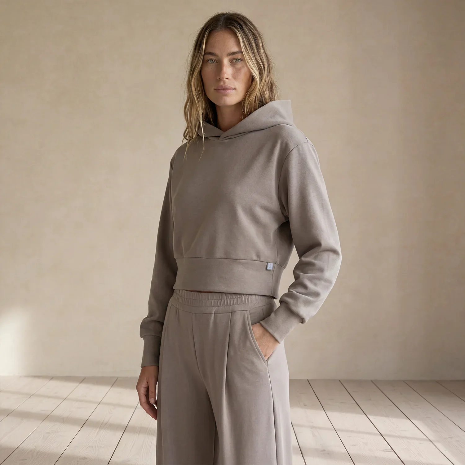 PIRAN Sustainable Scuba Hoodie In Mink