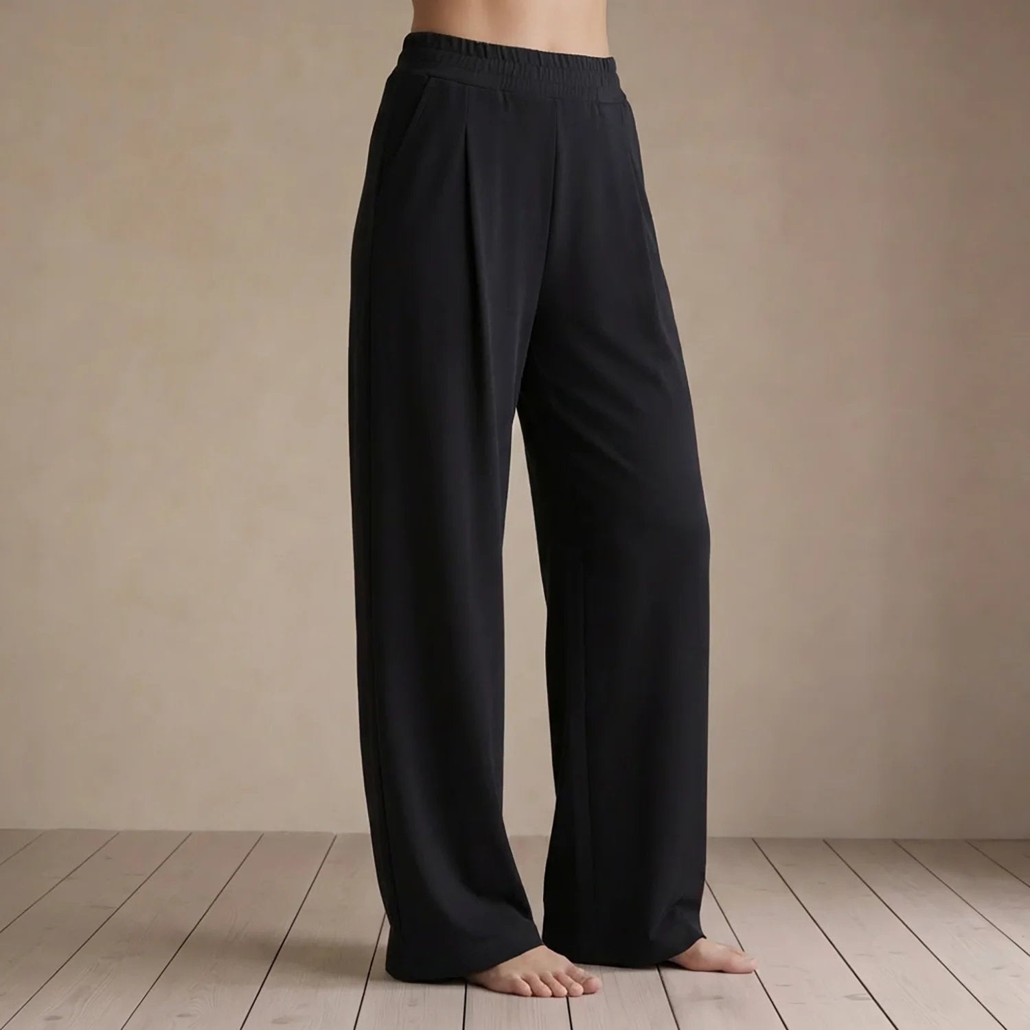 VIK Sustainable Scuba Wide Leg Trouser In Ink