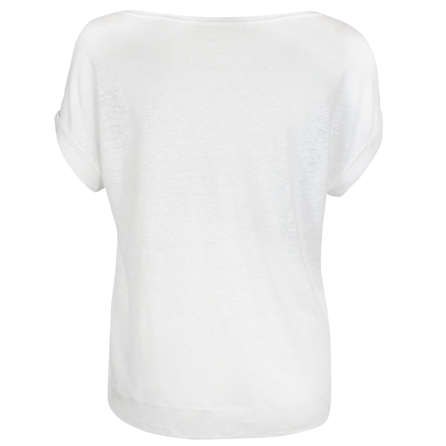 Half Moon White Linen Jersey Tee by Me&Thee