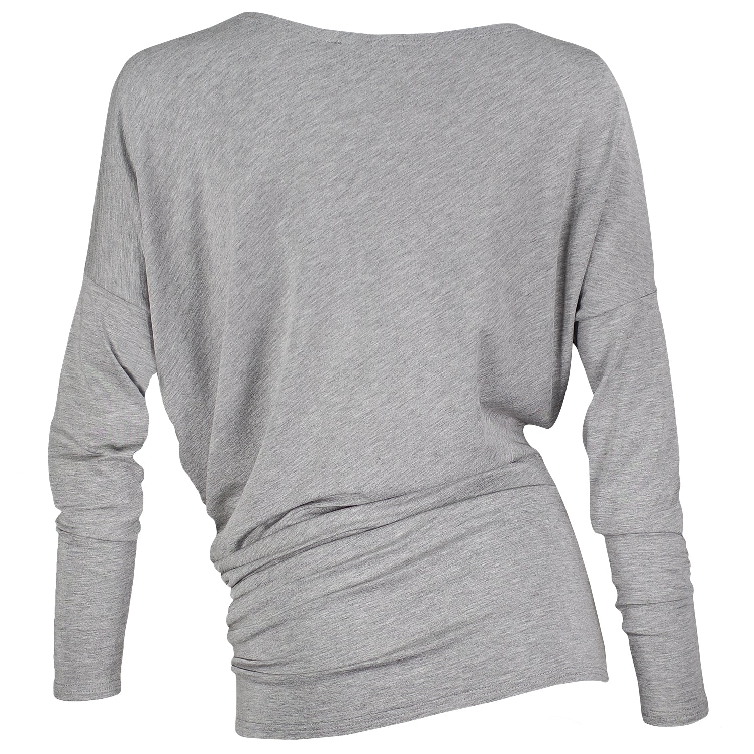 Het Up Grey Bamboo Jersey Oversized Slash Neck Top by Me&Thee