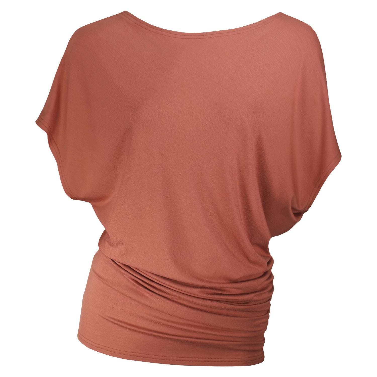 Hey Presto Clay Bamboo Jersey Oversized Slash Neck Tee by Me&Thee