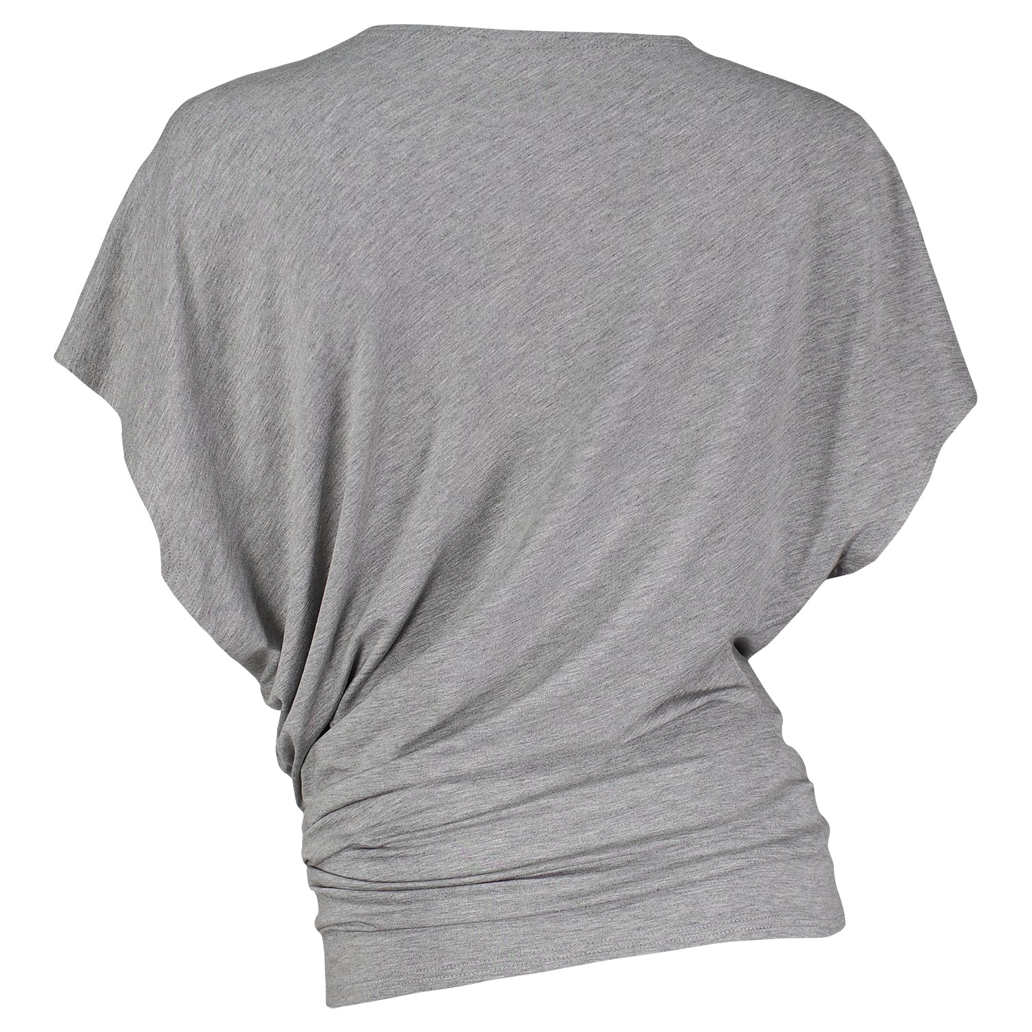 Hocus Pocus Grey Bamboo Jersey Oversized Slash Neck Tee by Me&Thee