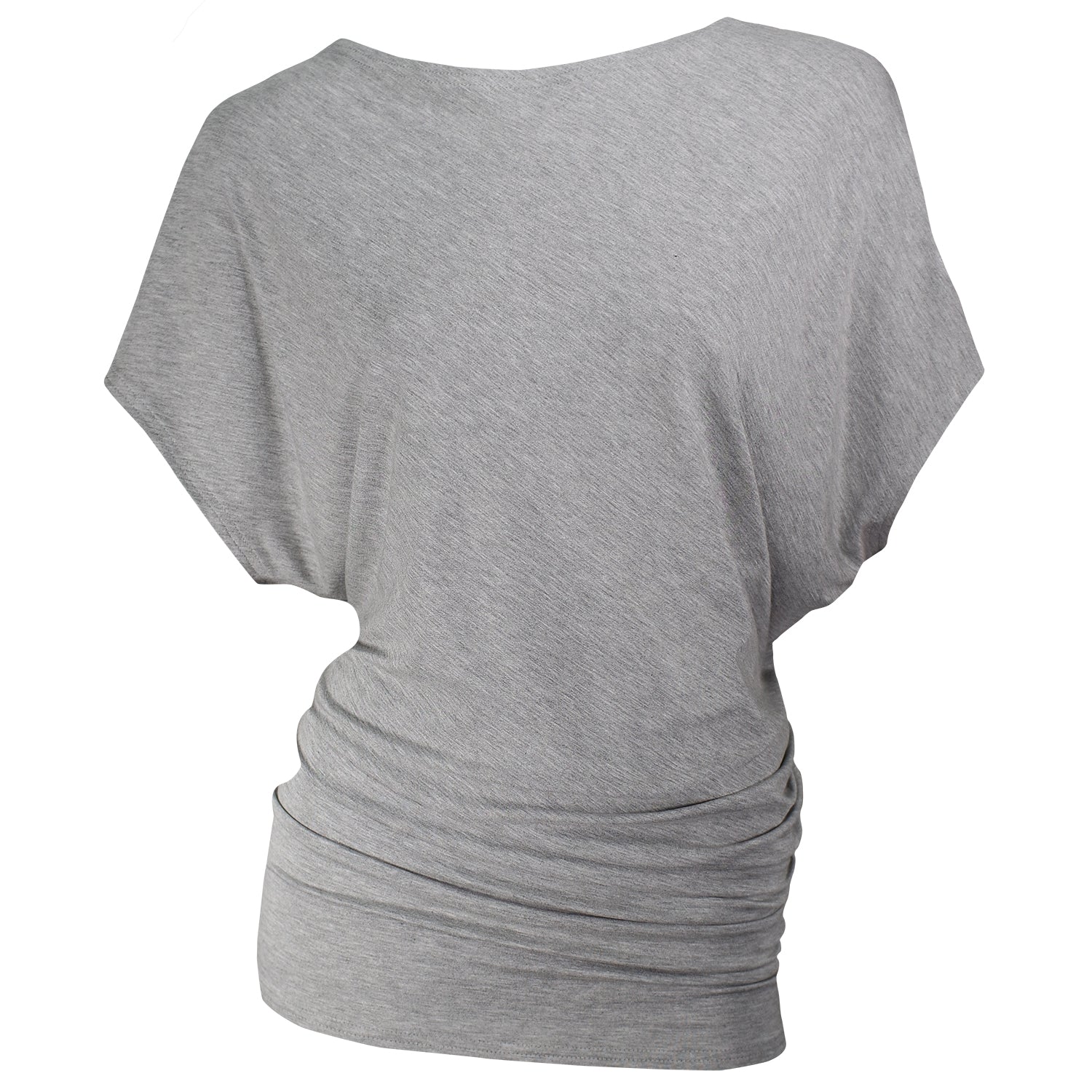 Hocus Pocus Grey Bamboo Jersey Oversized Slash Neck Tee by Me&Thee