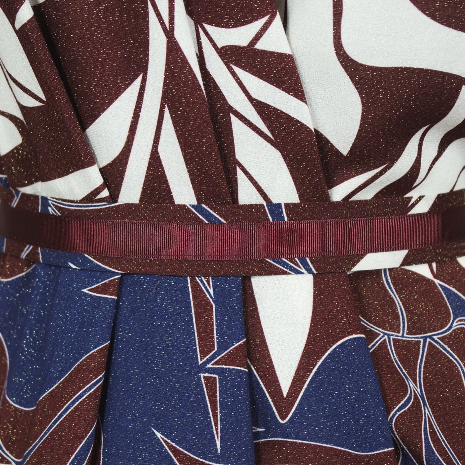 Hang Fire One Shoulder Blue & Wine Printed Maxi Dress by Me&Thee