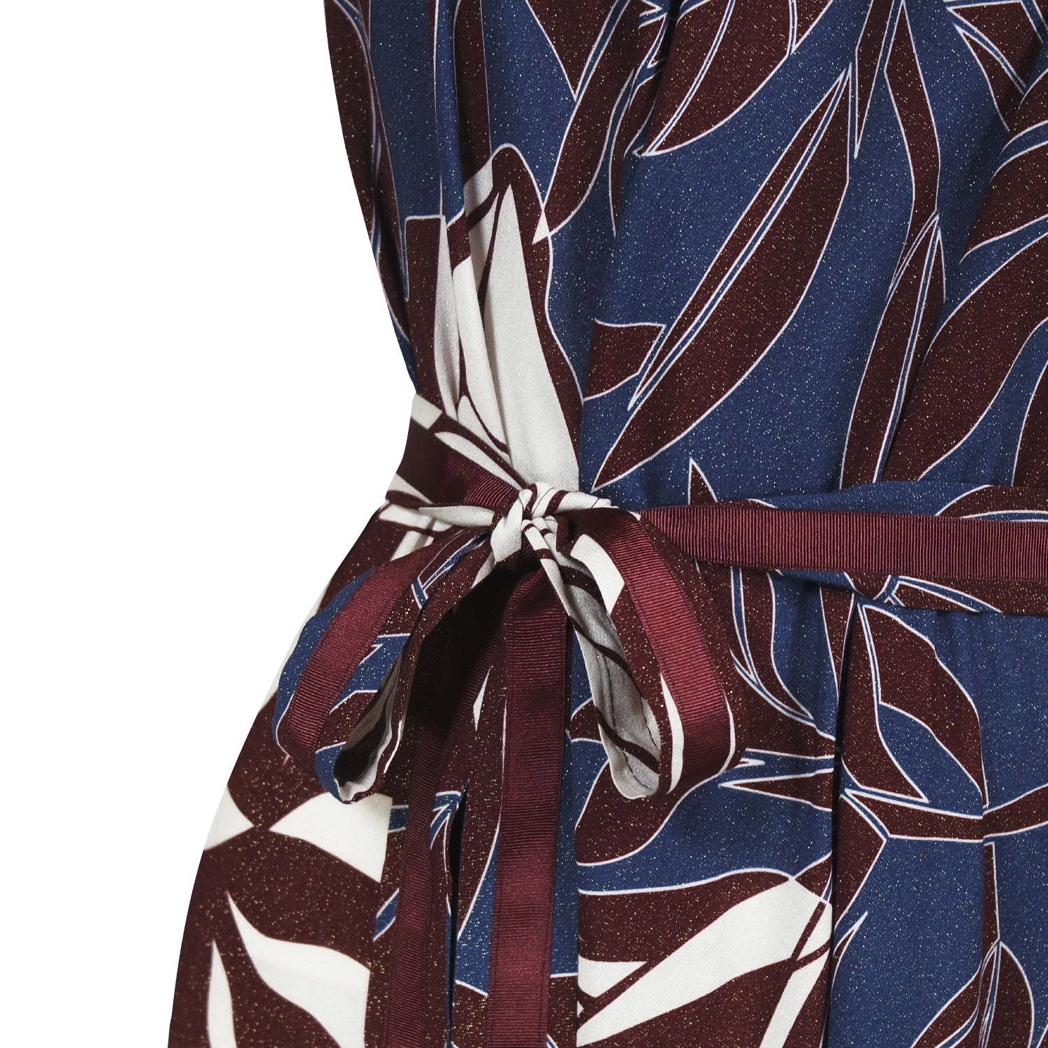 Hang Fire One Shoulder Blue & Wine Printed Maxi Dress by Me&Thee