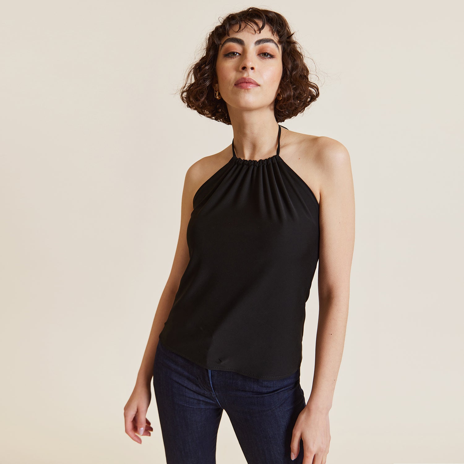 Have - Nots Black Halter Neck Top by Me&Thee
