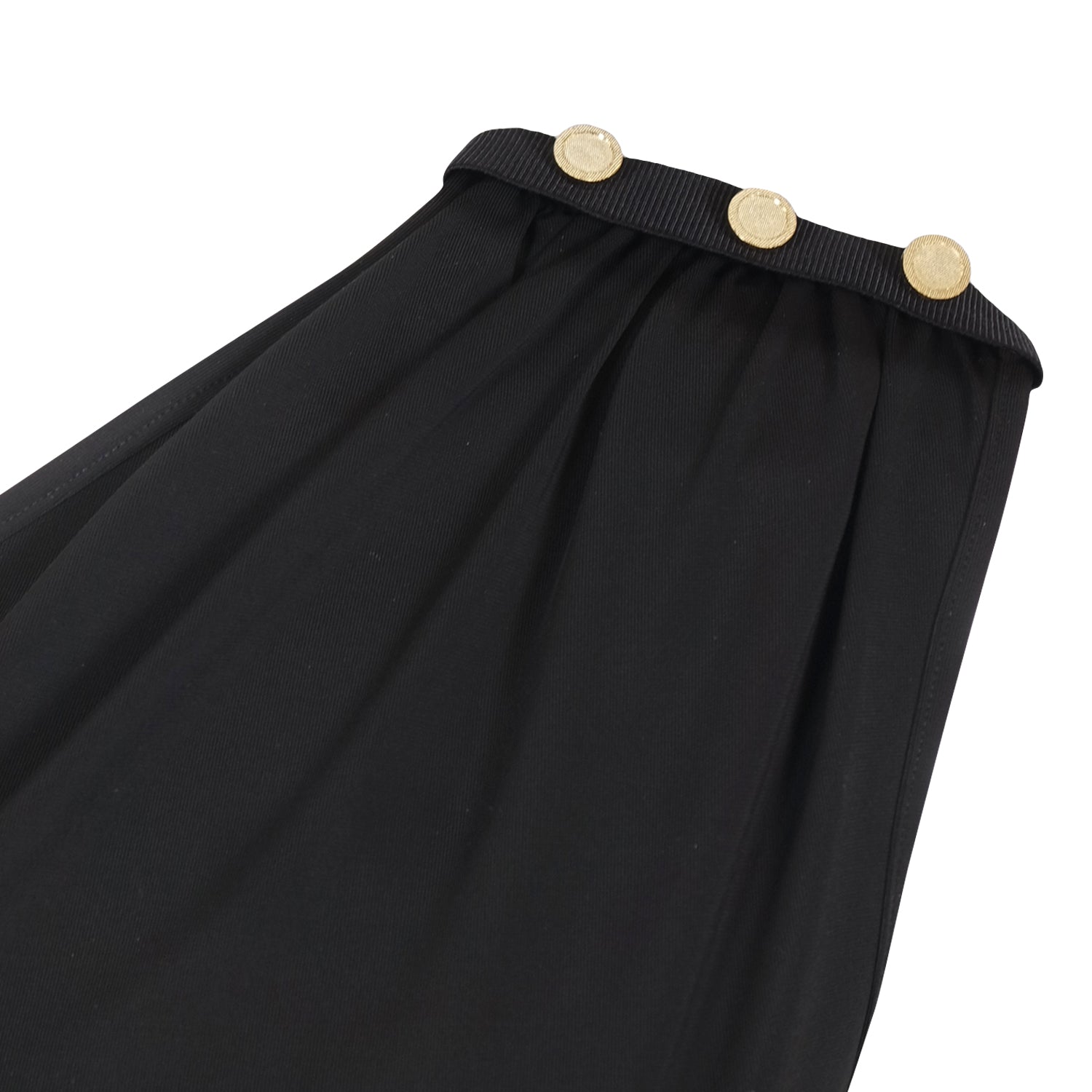 Heart Of Stone Black One Shoulder Button Detail Midi Dress by Me&Thee