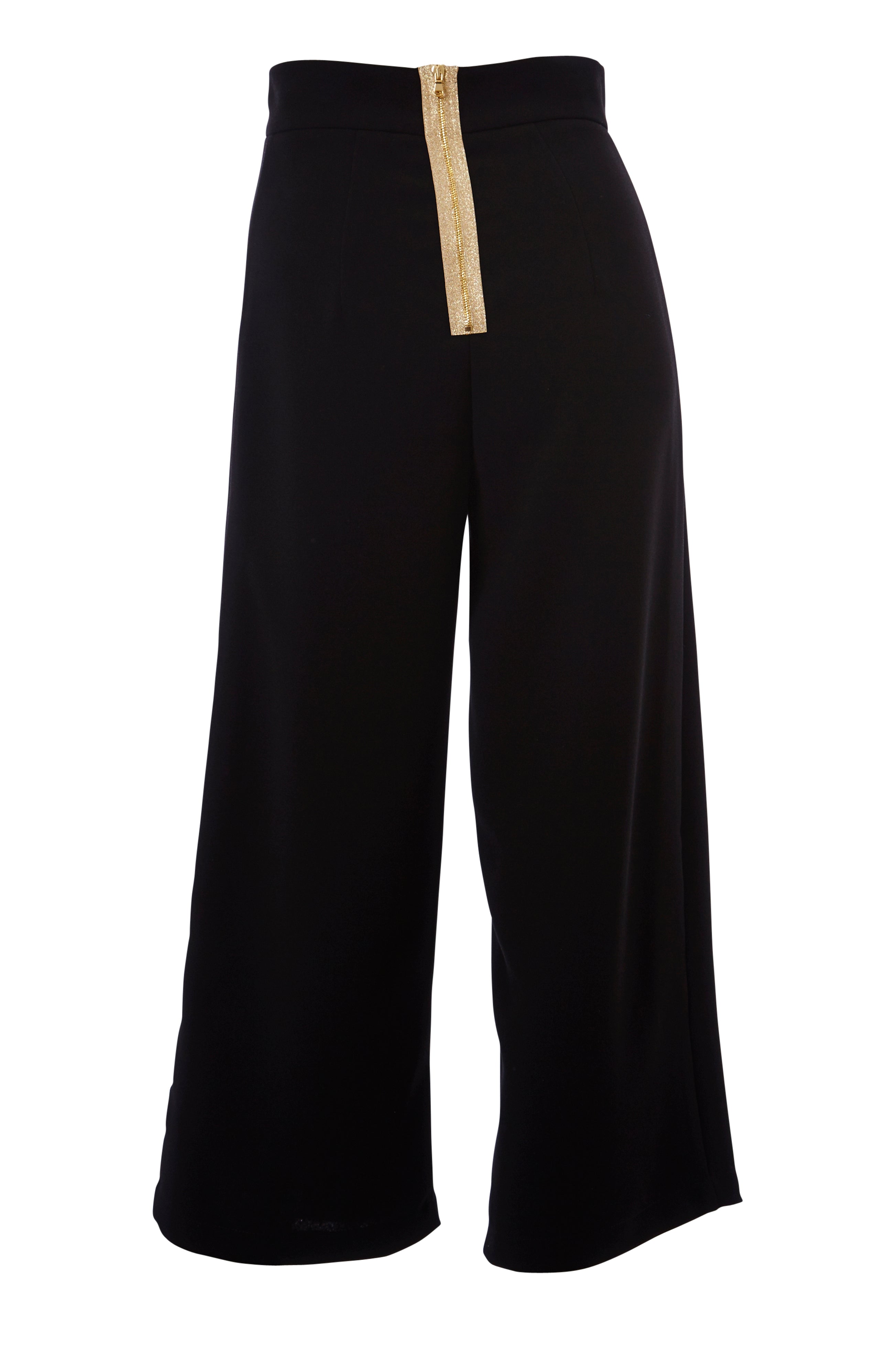Howland black crepe culottes