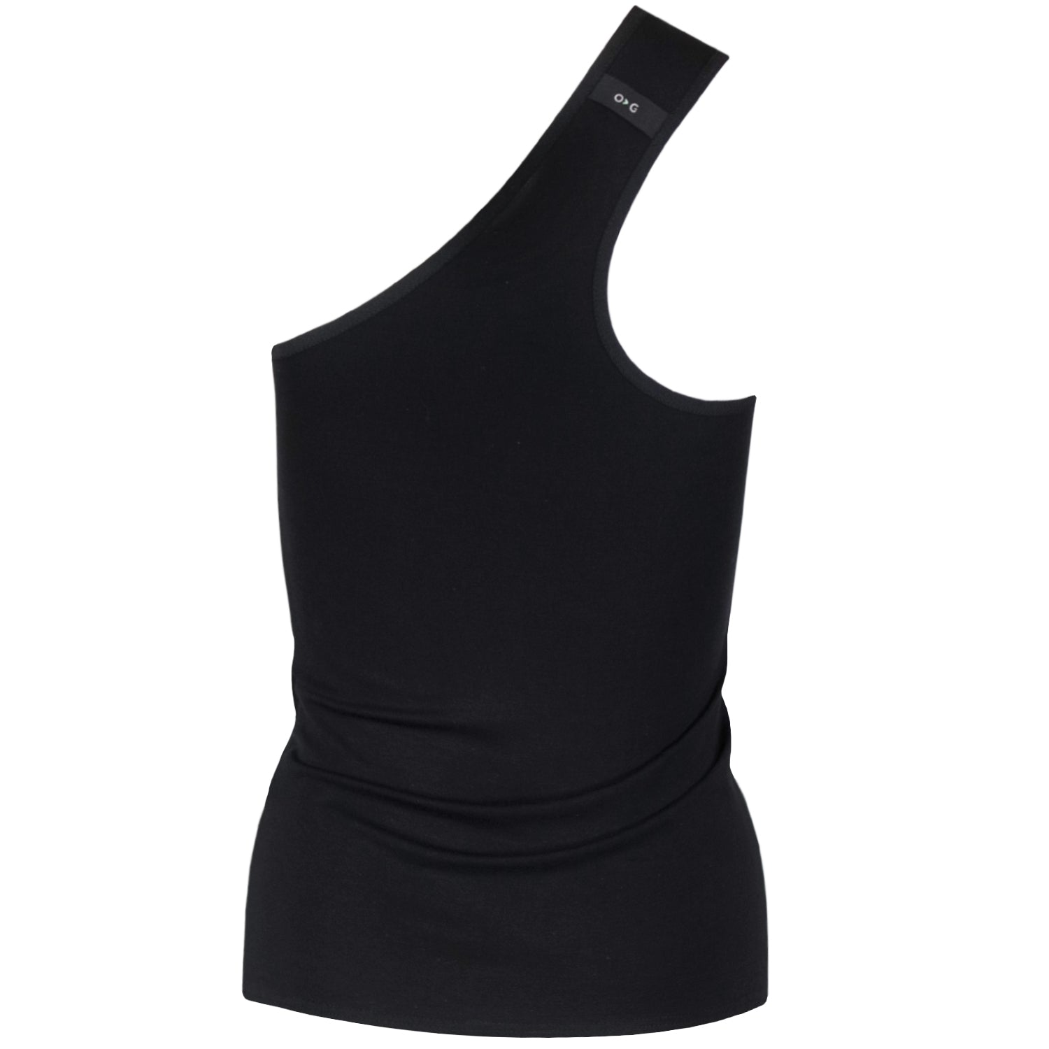 BONDI Bamboo One Shoulder Top In Black