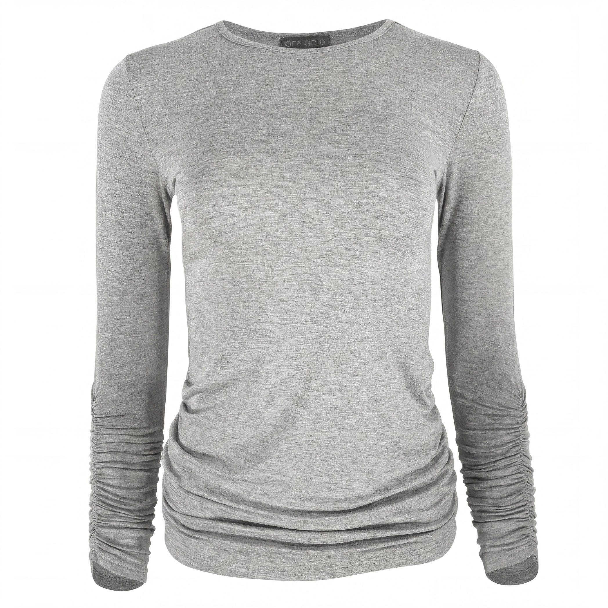 ANAPAI Bamboo Sleeved Top In Marl Grey