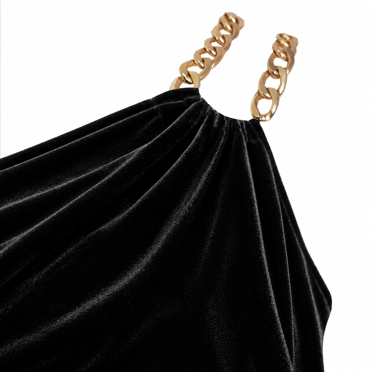 Raring To Go black velvet one shoulder jumpsuit by Me&Thee