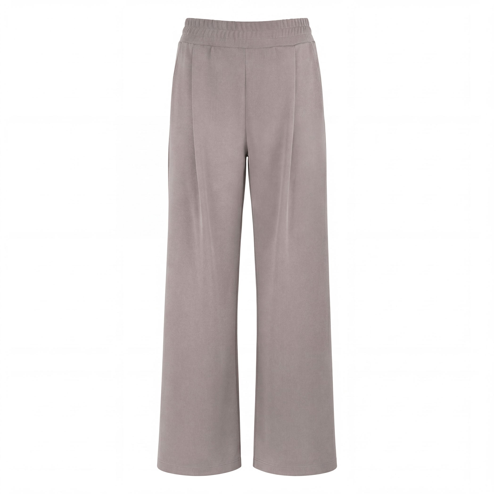 SENNEN Sustainable Scuba Wide Leg Trouser In Mink
