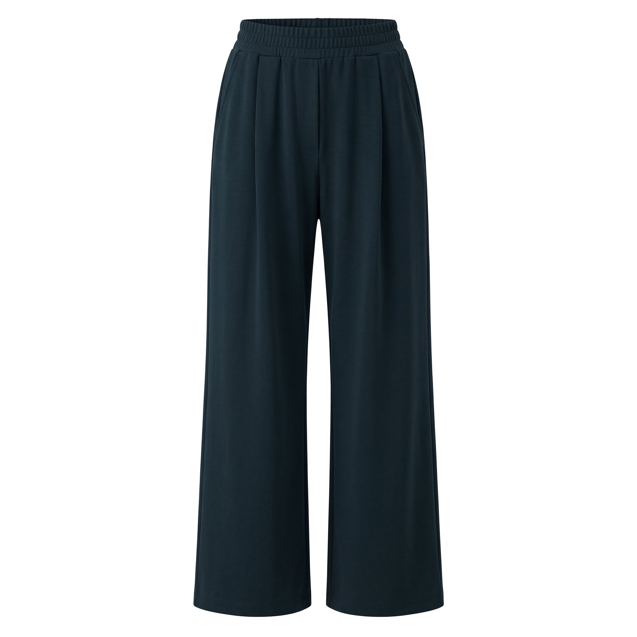 VIK Sustainable Scuba Wide Leg Trouser In Ink