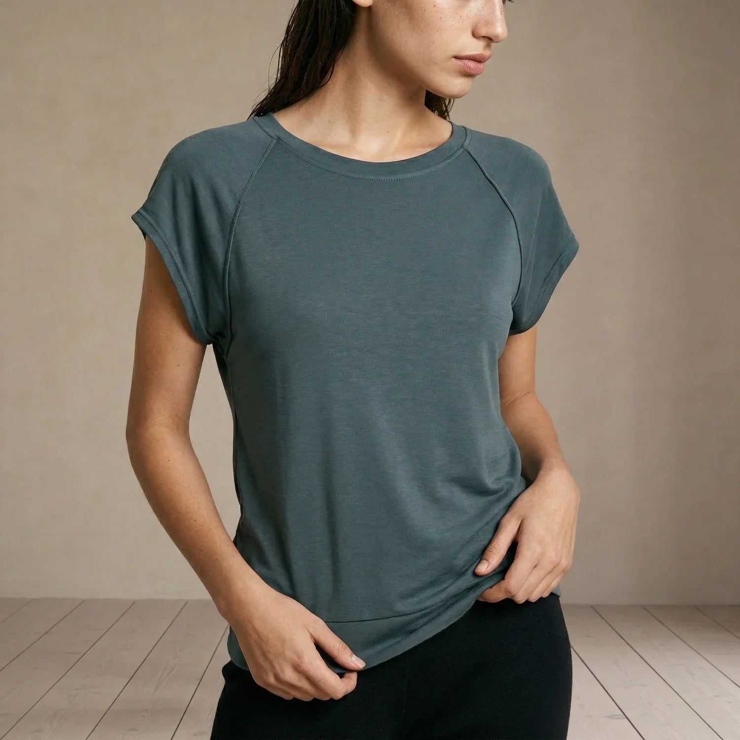 IZOLA Smartcel Boat Neck Sweat-Shirt In Petrol Blue