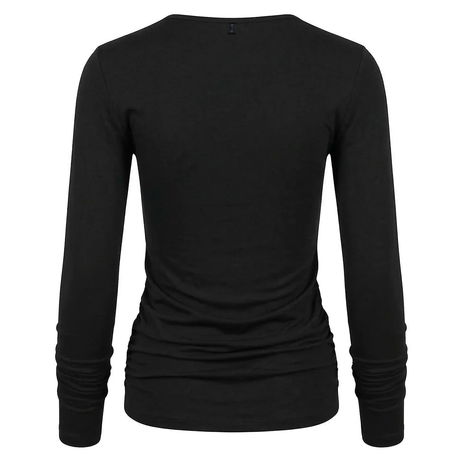 PARLEE Bamboo Sleeved Top In Black