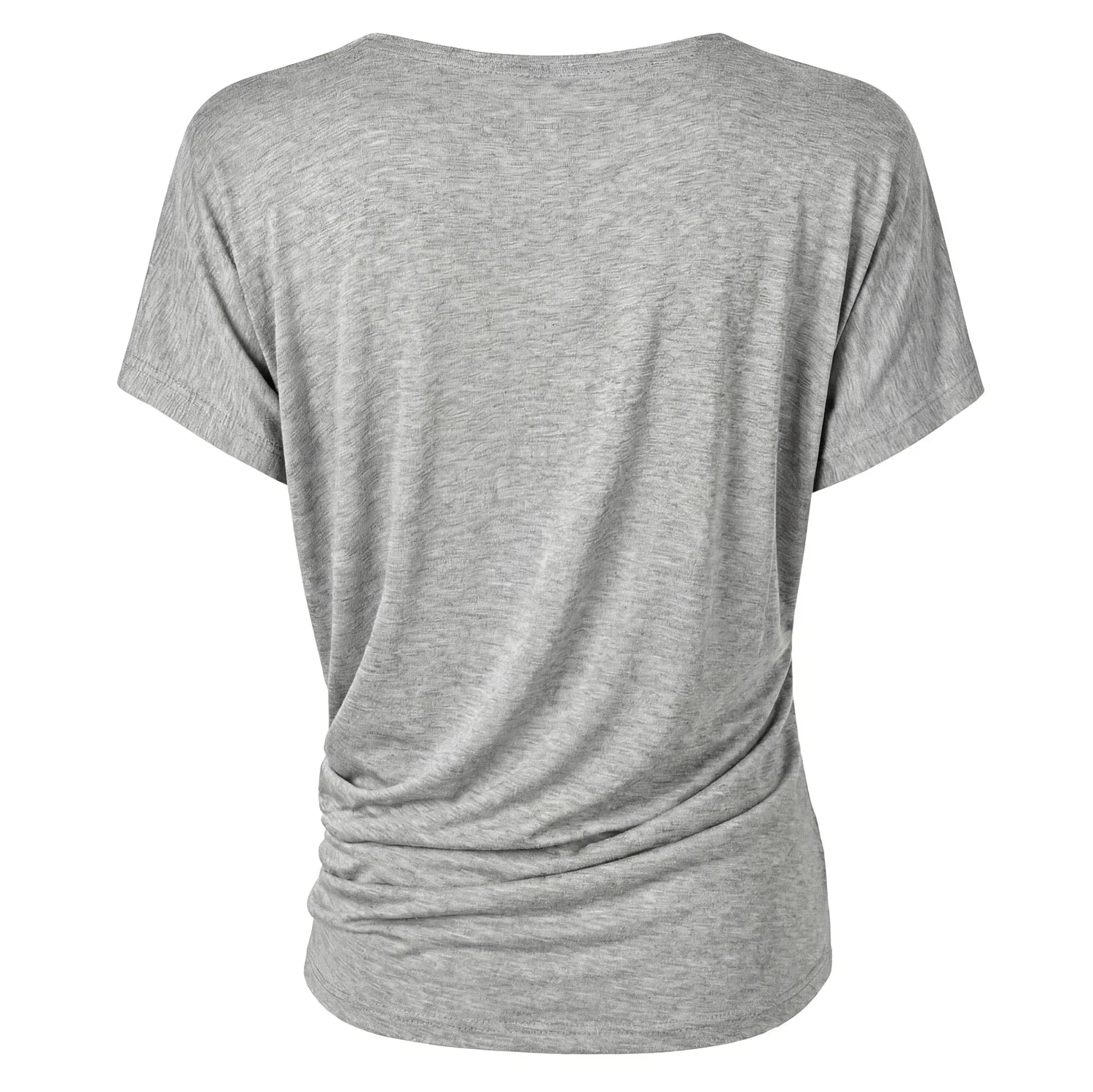 LOFOTEN Bamboo Asymmetric T-Shirt In Marl Grey