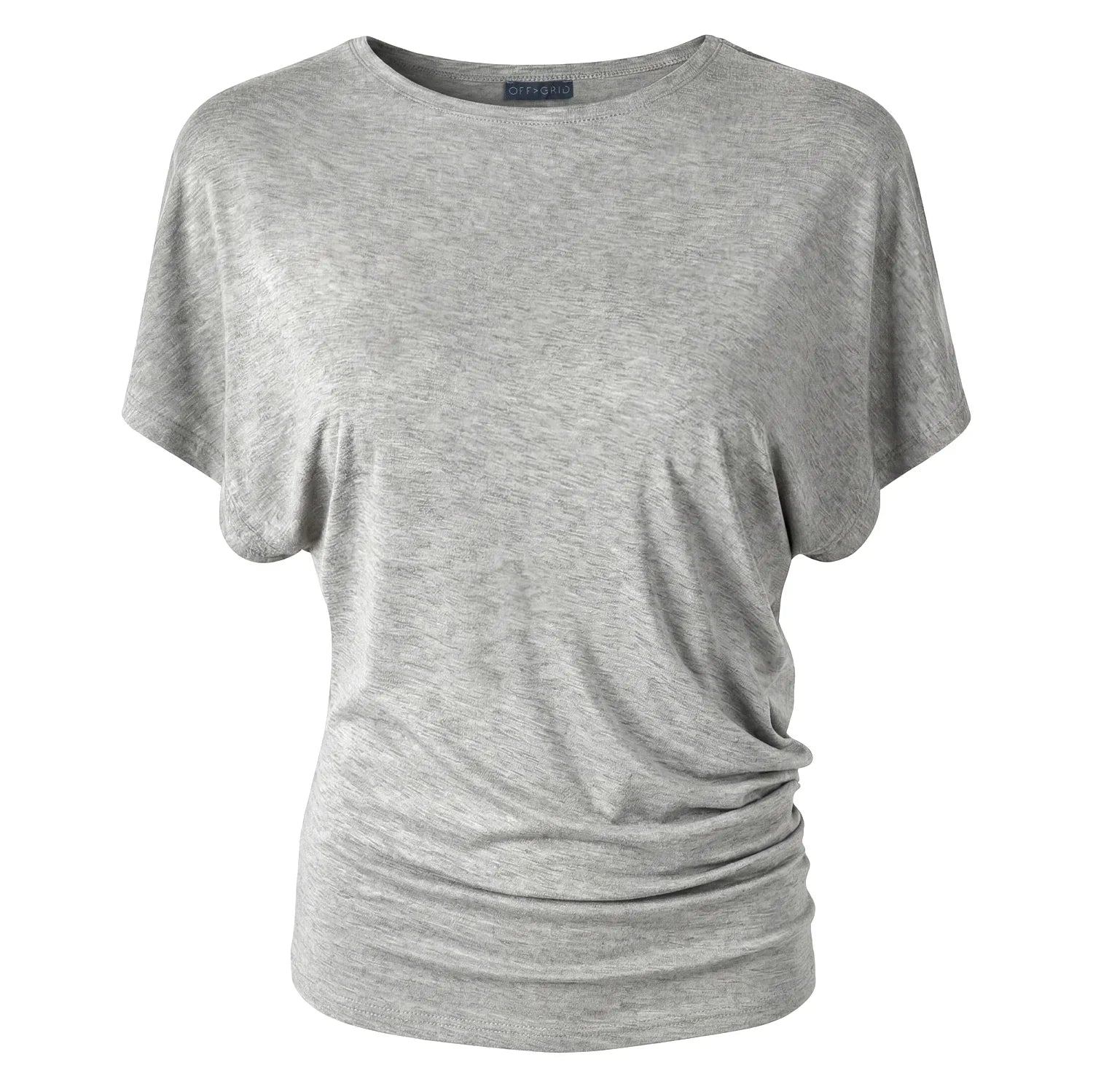 LOFOTEN Bamboo Asymmetric T-Shirt In Marl Grey