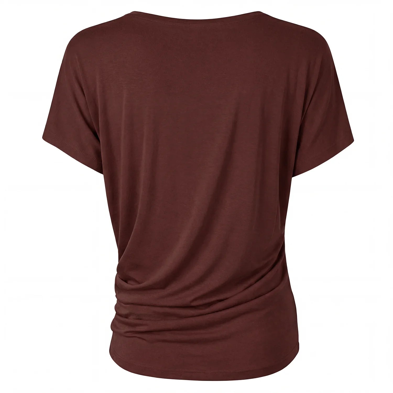 WANAKA Bamboo Aysmmetric T-Shirt In Copper