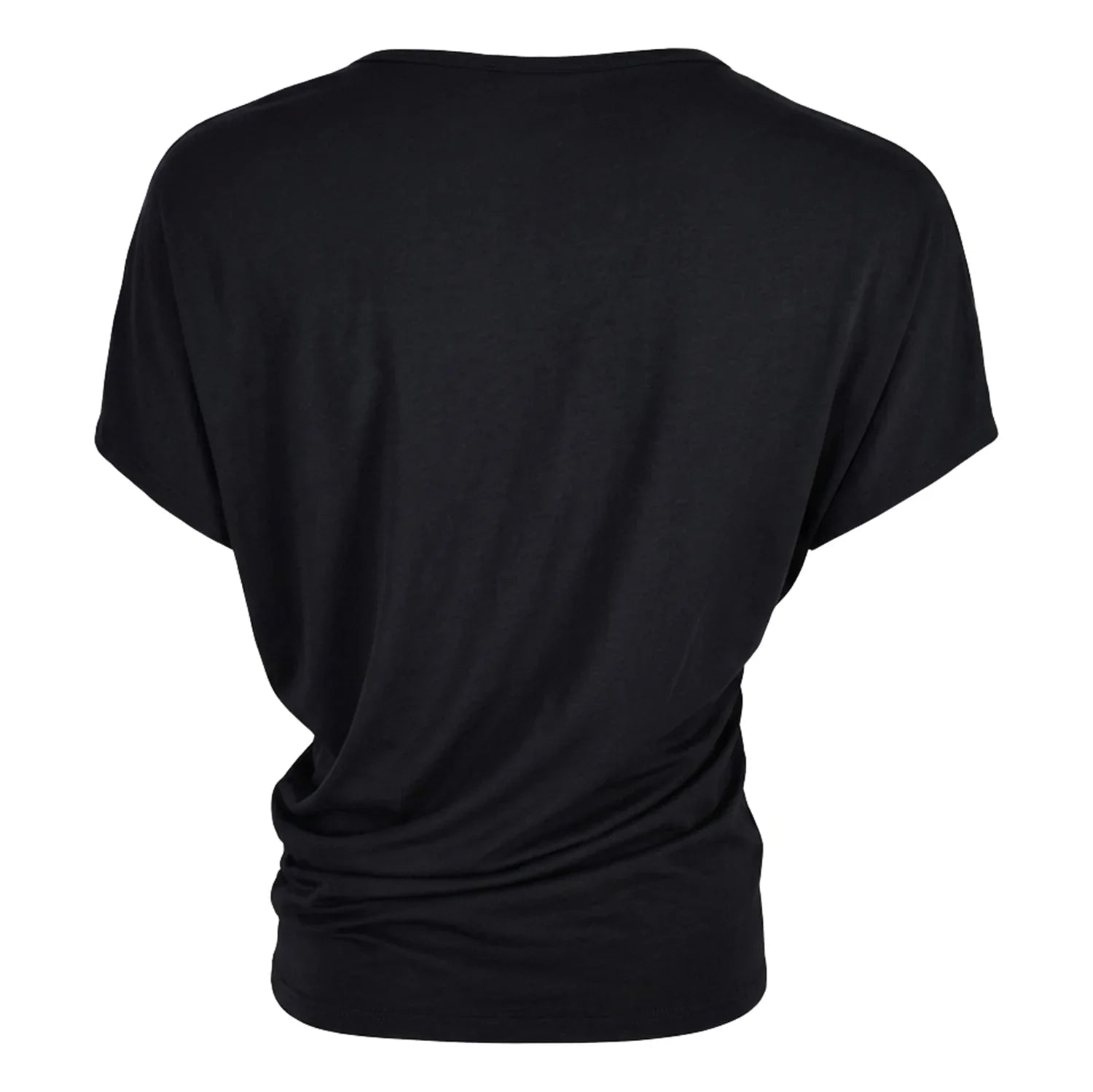 PHIA Bamboo Asymmetric V Neck T-Shirt In Black
