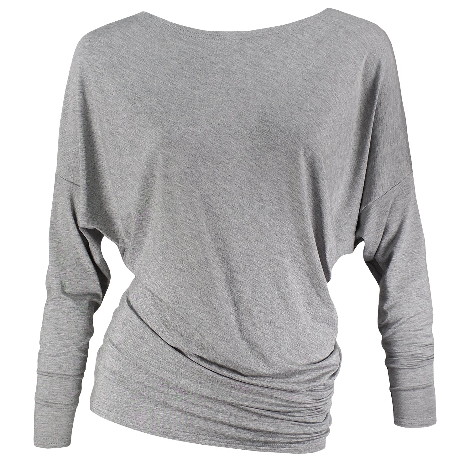 Het Up Grey Bamboo Jersey Oversized Slash Neck Top by Me&Thee