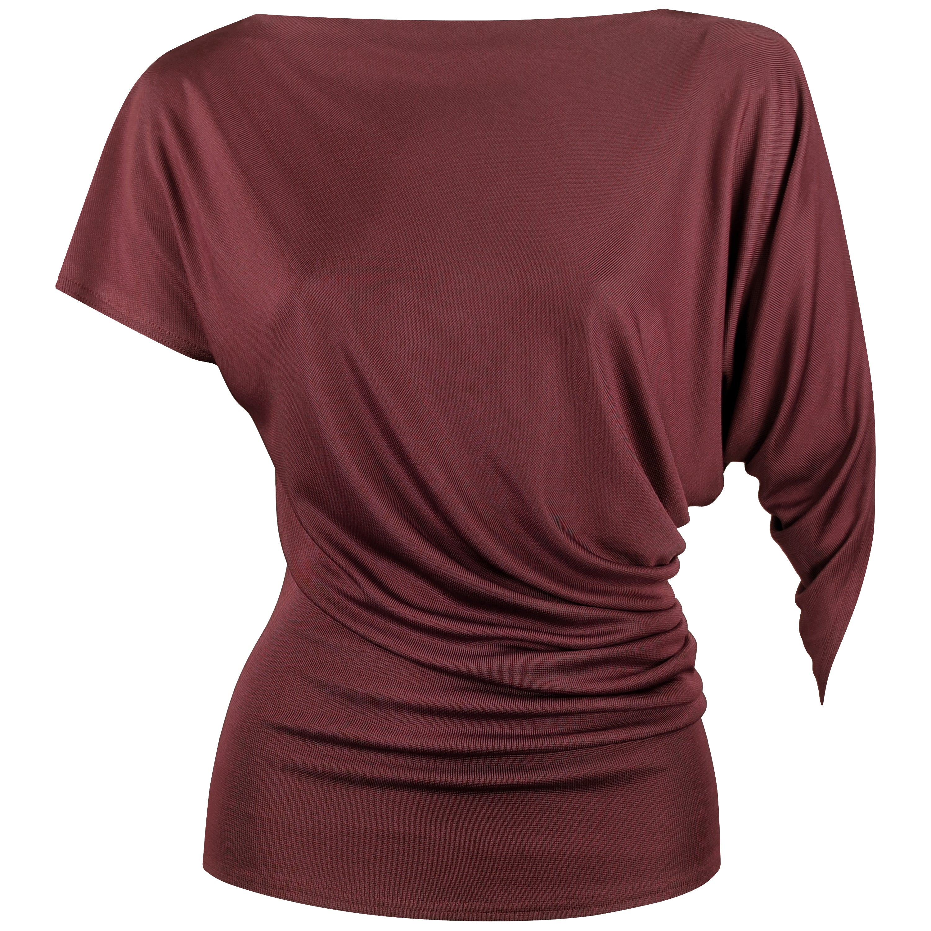 In Spades Claret A-symmetric Top By Me & Thee 