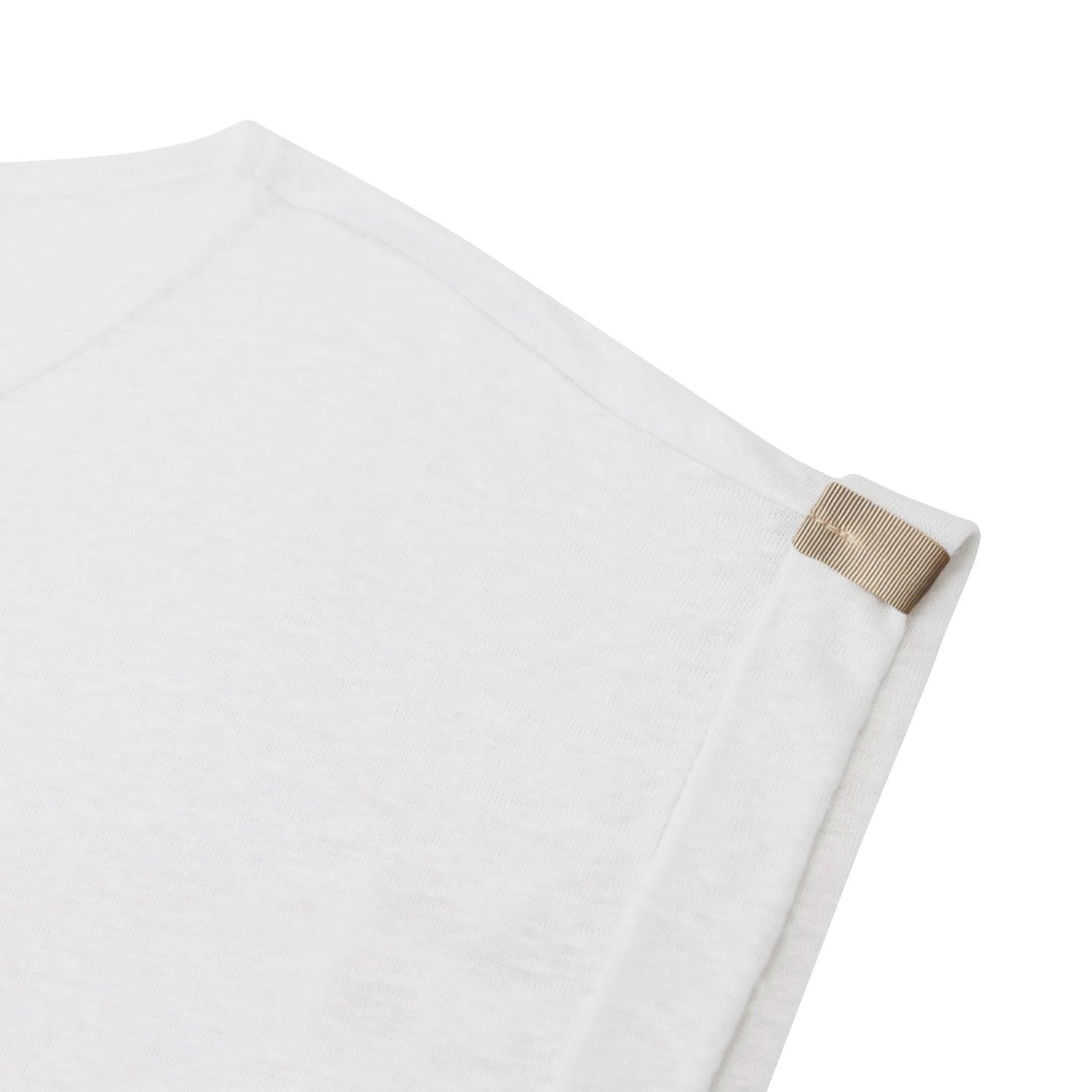 Half Moon White Linen Jersey Tee by Me&Thee